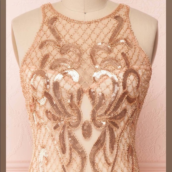 Gorgeous Brand New Evening Dress- Rose Gold - Picture 2 of 6